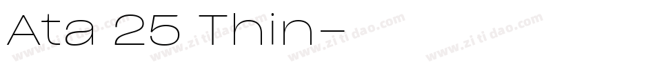 Ata 25 Thin字体转换